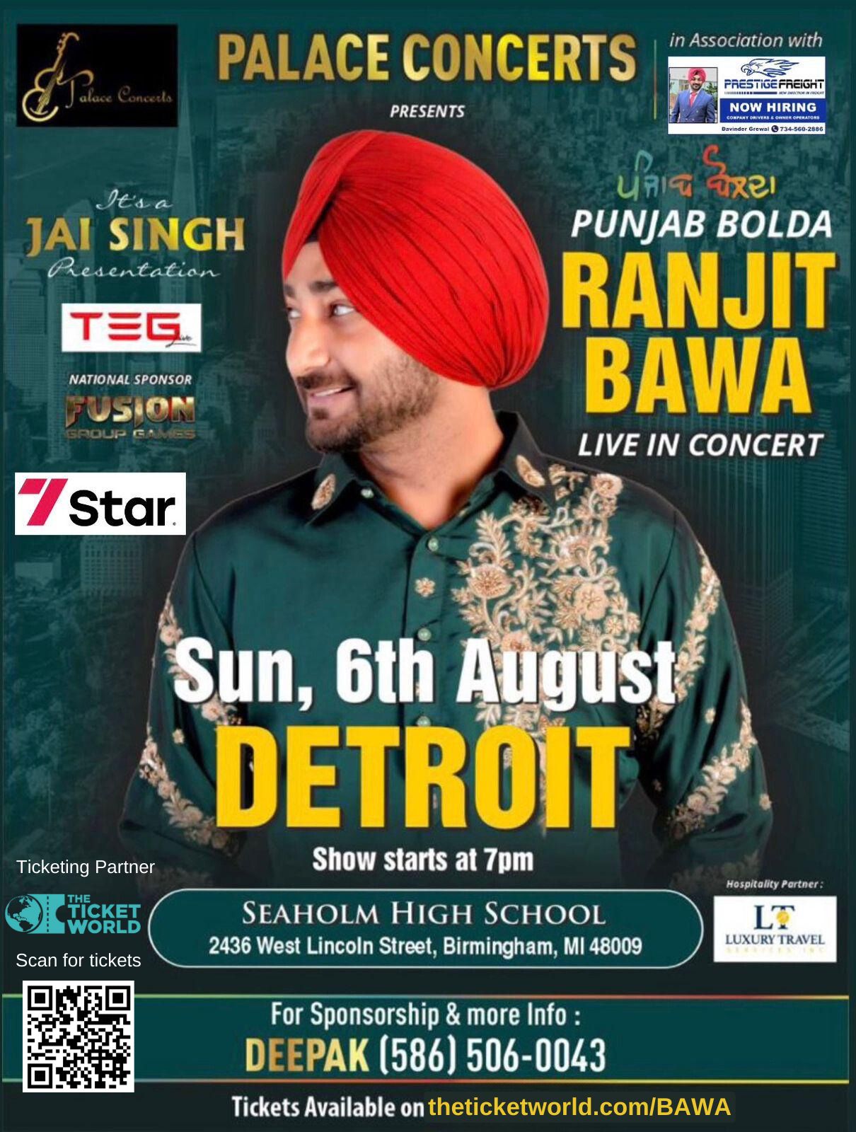 Ranjit Bawa Live In Concert - Detroit 2023